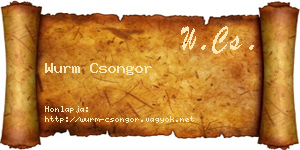 Wurm Csongor névjegykártya